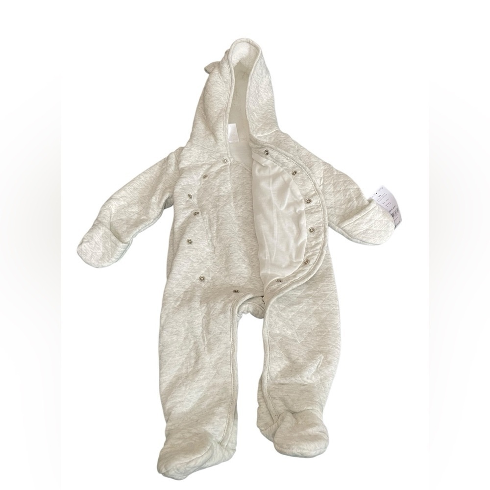 Carters Grey Quilted Snap up Baby winter Jumper Sz 6m NWT​​​​